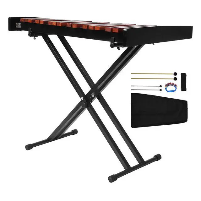 Alt view image 2 of 8 - VEVOR Glockenspiel Xylophone 37 Notes Wooden Percussion Instrument with Stand