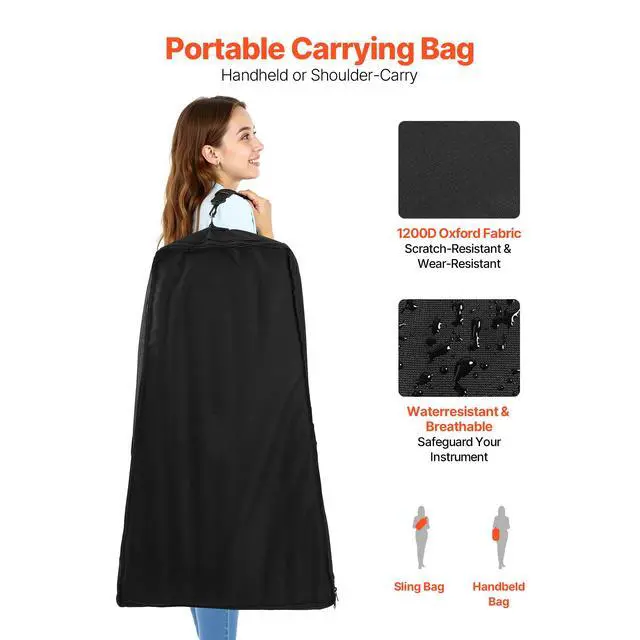 Alt view image 7 of 8 - VEVOR Glockenspiel Xylophone 37 Notes Wooden Percussion Instrument with Stand