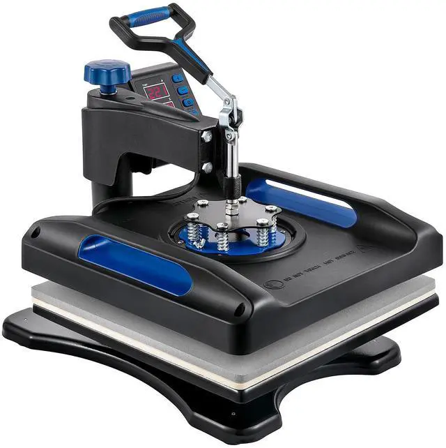 Alt view image 4 of 10 - VEVOR Heat Press Machine, 15 x 15 Inches, Fast Heating, 360 Swing Away Digital Sublimation T-Shirt Vinyl Transfer Printer with Anti-Scald Surface, Canvas Bag, Pillow, Banner, ETL Listed, Blue