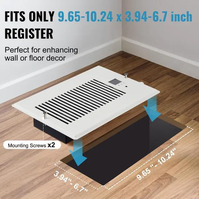 Alt view image 13 of 14 - Quiet Register Booster Fan Heating/Cooling 6 x 10 inch with Remote White