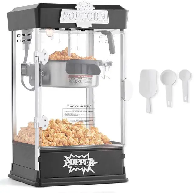 Alt view image 2 of 8 - Popcorn Popper Machine Tabletop Popcorn Maker 480W 4 Oz Black