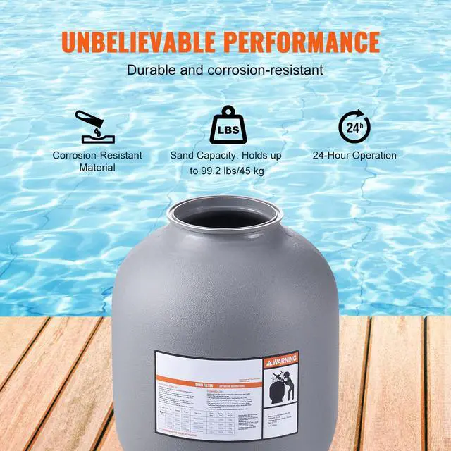 Alt view image 11 of 15 - VEVOR Sand Filter, 19-inch, Up to 45 GPM Flow Rate, Above Inground Swimming Pool Sand Filter System with 7-Way Multi-Port Valve, Filter, Backwash, Rinse, Recirculate, Waste, Winter, Closed Functions