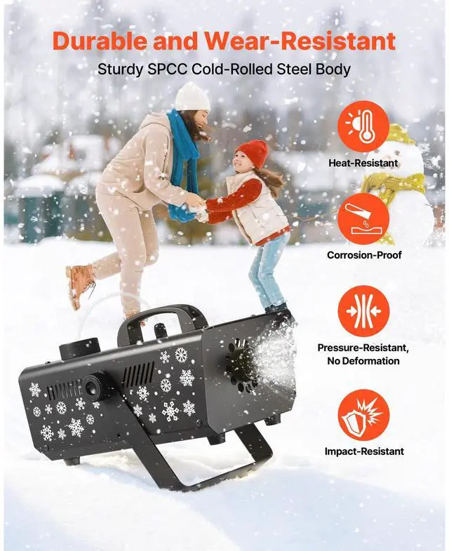 Alt view image 5 of 8 - VEVOR Snow Machine 650W Handheld Hanging Fake Snow Maker for Christmas Party