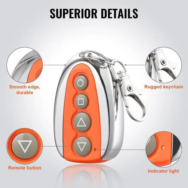 Alt view image 5 of 7 - VEVOR Automatic Gate Remote Control 131ft 4-Button Sliding Gate Opener Remotes