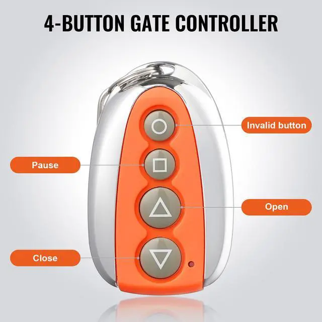 Alt view image 4 of 7 - VEVOR Automatic Gate Remote Control 131ft 4-Button Sliding Gate Opener Remotes