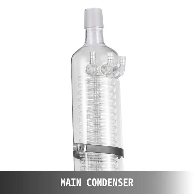 Alt view image 4 of 7 - 5L Rotary Evaporator RotoVap 99°C Borosilicate Glass 110V Rotation 0-90rpm USA