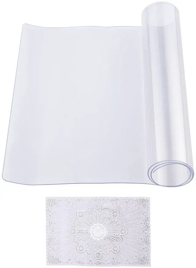 Alt view image 8 of 14 - VEVOR PVC Table Protector 14x24 Inch Clear Plastic Desk Protector 1.5mm Thick