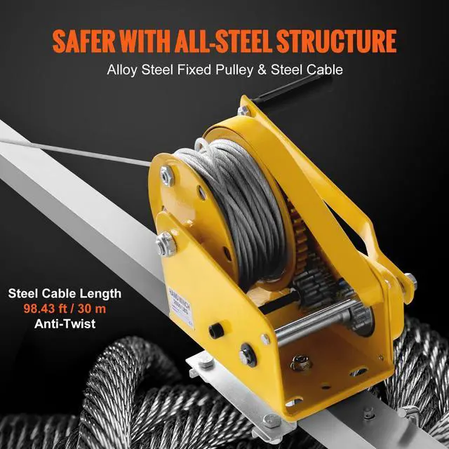 Alt view image 4 of 8 - VEVOR 2600 lbs Winch Confined Space Tripod Kit, Confined Space Tripod 8' Legs and 98' Cable, Confined Space Rescue Tripod 33' Fall Protection with Blower, Gas detector, Harness.