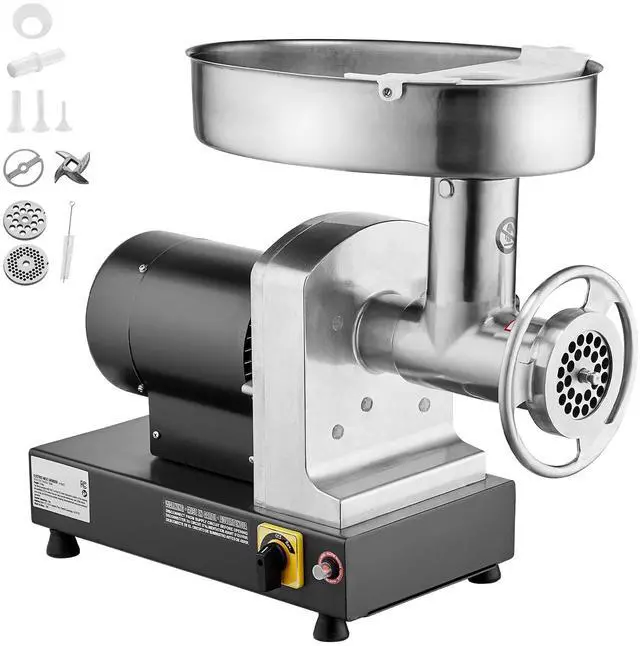 Alt view image 8 of 14 - VEVOR Commercial Electric Meat Grinder 6 Lbs/Min Sausage Stuffer Maker Kitchen