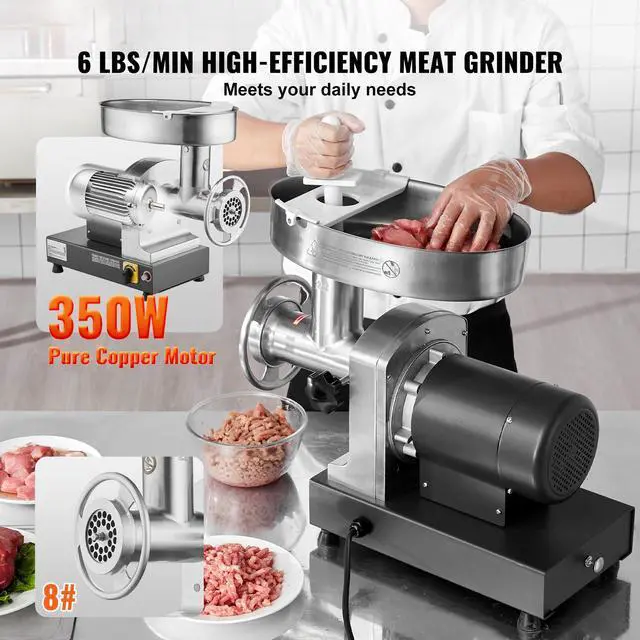 Alt view image 9 of 14 - VEVOR Commercial Electric Meat Grinder 6 Lbs/Min Sausage Stuffer Maker Kitchen