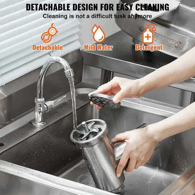 Alt view image 13 of 14 - VEVOR Commercial Electric Meat Grinder 6 Lbs/Min Sausage Stuffer Maker Kitchen