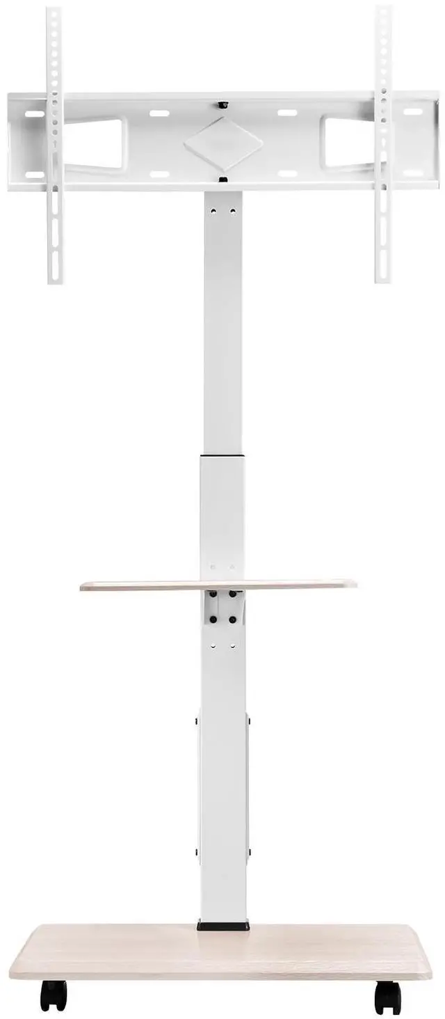 Alt view image 8 of 14 - VEVOR Rolling TV Stand, Mobile TV Cart for 32-70 Inch Screens, 25° Left-Right Rotation and Height Adjustable TV Mount with Tray, Holds up to 88 lbs for Corner, Bedroom, Outdoor, Max VESA 600x400mm