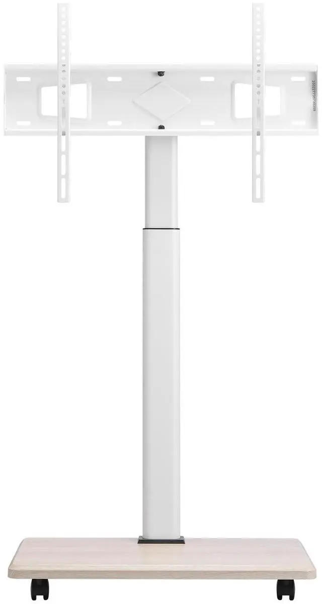 Alt view image 8 of 14 - VEVOR Rolling TV Stand, Mobile TV Cart for 32-70 Inch Screens, 25° Left-Right Rotation and Height Adjustable TV Mount on Wheels, Holds up to 99 lbs for Corner, Bedroom, Outdoor, Max VESA 600x400mm