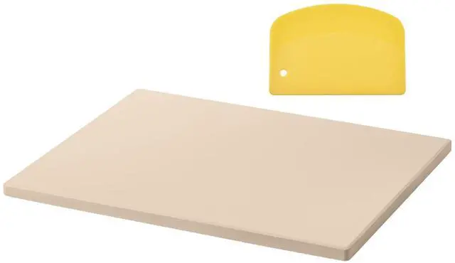 Alt view image 2 of 8 - VEVOR Pizza Stone, 15 x 12 in Rectangular Cordierite Pizza Stone, Extra Large Baking-Stone with Scraper, 0.6 in Thick Heat-Resistant Cordierite, for Kitchen Oven, Baking Bread & Pizzas, BBQ Grilling