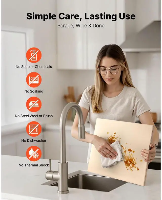 Alt view image 6 of 8 - VEVOR Pizza Stone, 15 x 12 in Rectangular Cordierite Pizza Stone, Extra Large Baking-Stone with Scraper, 0.6 in Thick Heat-Resistant Cordierite, for Kitchen Oven, Baking Bread & Pizzas, BBQ Grilling