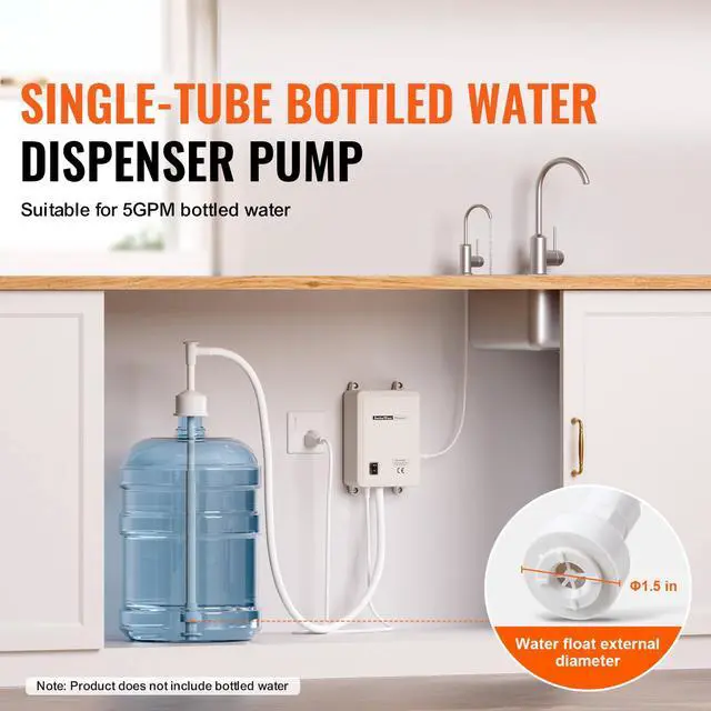 Alt view image 2 of 7 - Water Pump System for 5 Gallon Bottles, Automatic Electric Dispenser, Single Inlet, Suitable for Coffee/Tea Appliances, Fridges, Ice Machines