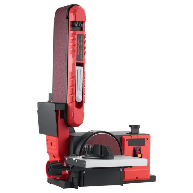 Alt view image 2 of 8 - VEVOR 6" Disc Sander & 4" x 36" Belt Sander, 400W Professional Belt Disc Sanders Combo with 0 - 45° Adjustable Worktable & Dust Collection Port for Woodworking, Knife Sharpening, DIY Crafting