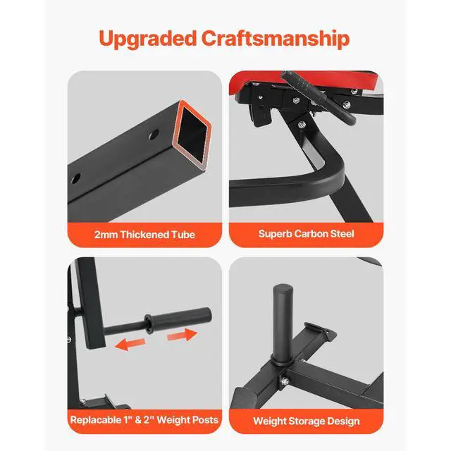 Alt view image 10 of 14 - VEVOR Leg Extension and Curl Machine Lower Body Special Leg Exercise Bench Adjustable