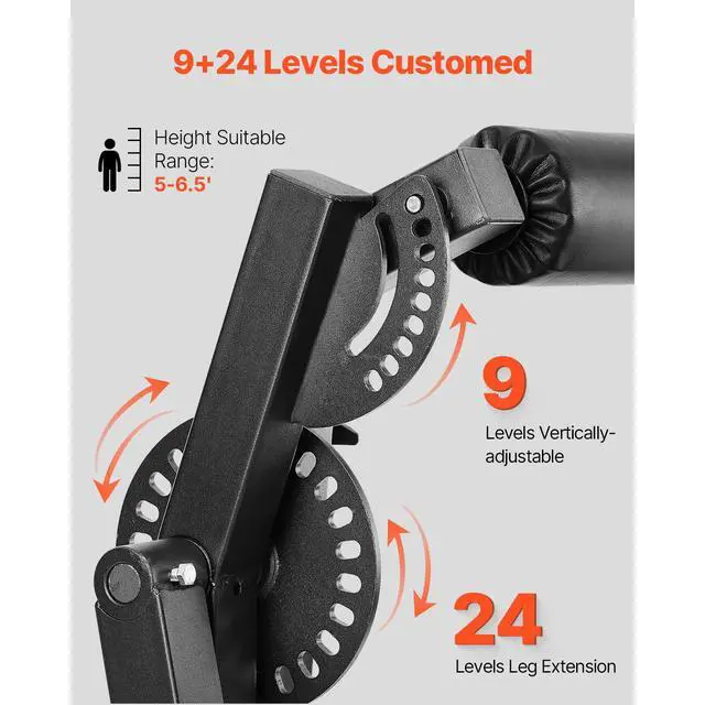 Alt view image 11 of 14 - VEVOR Leg Extension and Curl Machine Lower Body Special Leg Exercise Bench Adjustable