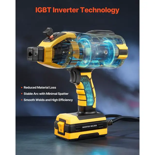 Alt view image 6 of 8 - VEVOR Portable Handheld Welding Machine 20-140A with 5-Level Current Adjustment