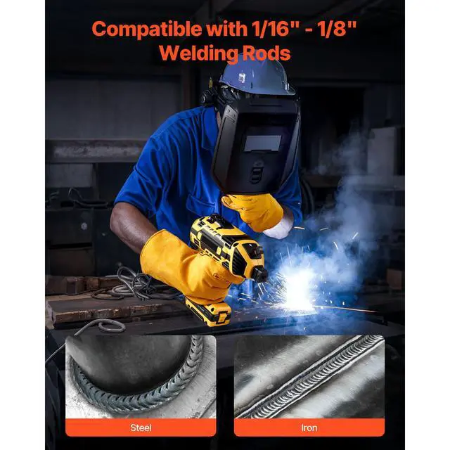 Alt view image 4 of 8 - VEVOR Portable Handheld Welding Machine 20-140A with 5-Level Current Adjustment