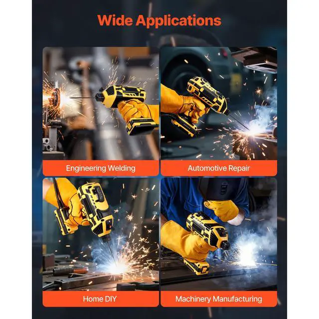 Alt view image 7 of 8 - VEVOR Portable Handheld Welding Machine 20-140A with 5-Level Current Adjustment