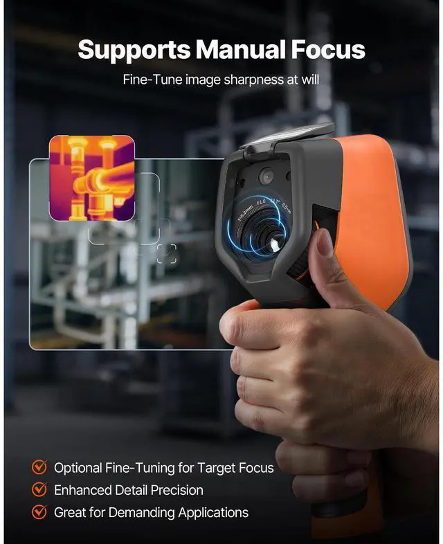 Alt view image 3 of 7 - Thermal Camera, 384 x 288 IR Resolution, Handheld Thermal Imaging Camera with 5MP Visual Camera, 30HZ Refresh Rate Infrared Imager with 3.5-Inch Touch Screen, -4°F to 1022°F, WIFI Supported
