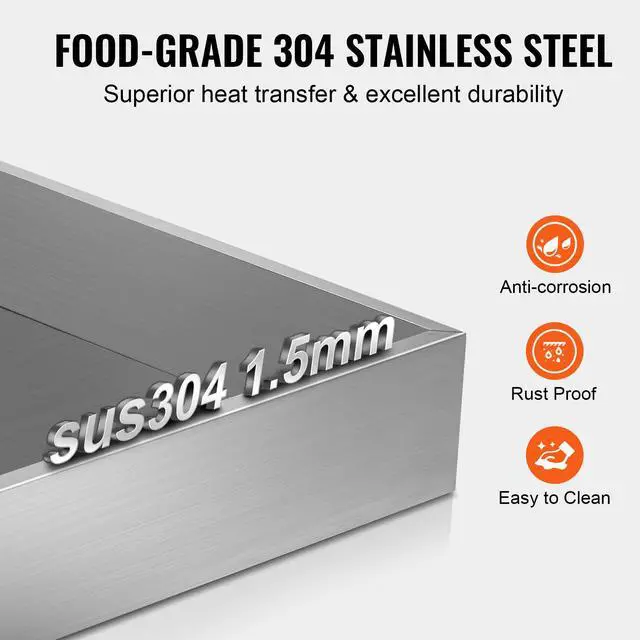 Alt view image 3 of 7 - Maple Syrup Evaporator Pan, 22.4 Gallon, 325 Cups of 8.8oz Maple Syrup, Flat Evaporator Pan with 1 Valve and 3 Heating Methods, 304 Stainless Steel Maple Syrup Pan for Home, Outdoor