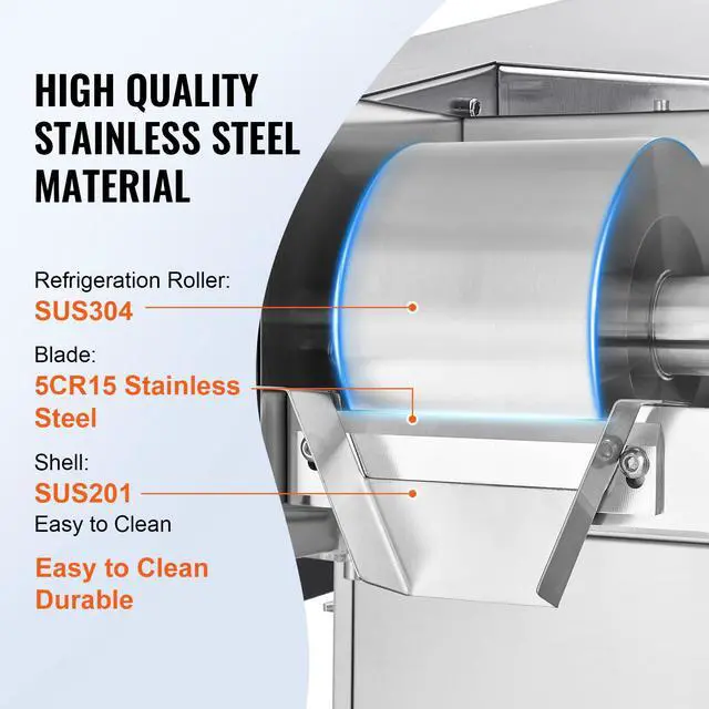 Alt view image 5 of 7 - Commercial Snowflake Ice Machine, 397LBS/24H Snowflake Ice Maker, Stainless Steel Ice Shaver Machine, Electric Snow Cone Maker, Liquid Cooling System for Rapid Heat Dissipation, Ice Cream