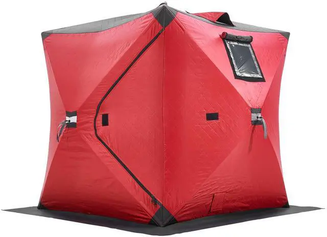Alt view image 2 of 8 - VEVOR 1-2 Person Ourdoor Portable Ice Shelter Pop-Up Ice Fishing Shanty Tent