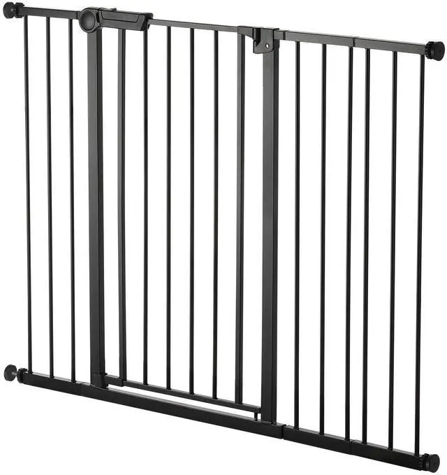 Alt view image 3 of 9 - VEVOR Baby Gate 26-48 Inches Adjustable Width 36 Inches High Dog Gate Black