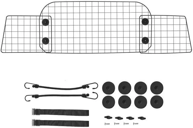 Alt view image 3 of 9 - VEVOR Dog Car Barrier 35.4"-60.6" Adjustable Pet Divider Gate for Trucks and SUVs