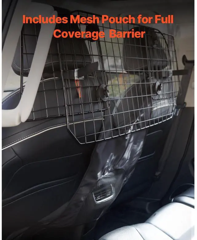 Alt view image 5 of 9 - VEVOR Dog Car Barrier 35.4"-60.6" Adjustable Pet Divider Gate for Trucks and SUVs