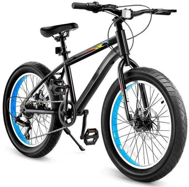 Alt view image 8 of 14 - 20" Mountain Bike MTB Bicycle Shimano 7 Speed Carbon Steel Dual Disc Brakes