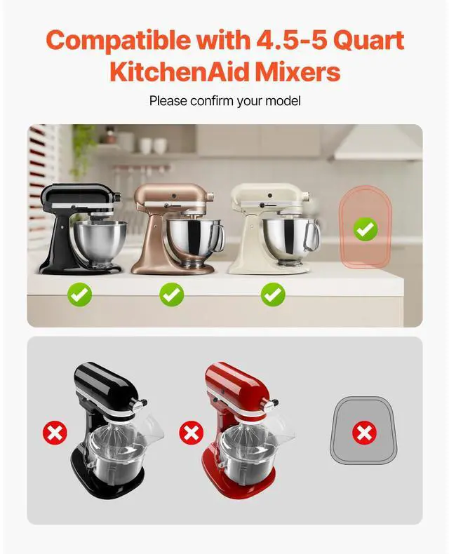 Alt view image 3 of 7 - Mixer Slider, Oval 14.5 x 9.4-inch, Appliance Slider Compatible with Tilt Head 4.5-5 Qt Stand Mixer, PTFE Feet, Kitchen Countertop Storage Mover Sliding Tray, Natural Wood