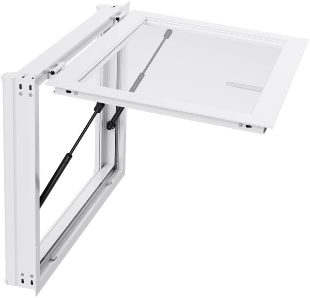 Alt view image 8 of 14 - 36x24in Concession Stand Serving Window Food Truck Service Awning Aluminum Alloy