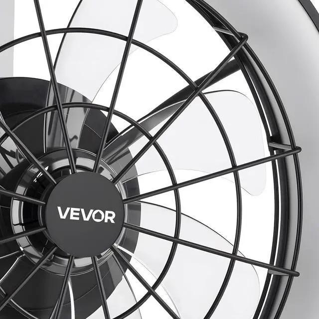 Alt view image 5 of 7 - VEVOR Wall Mounted Fan with Lights, 22 inch Wall Mount Fan with Remote, 6 Speeds Plug in Wall Fan, Reversible, Dimmable 3-color Lighting, Timer, 360°Adjustable Tilt for Workshop, Patio, Home