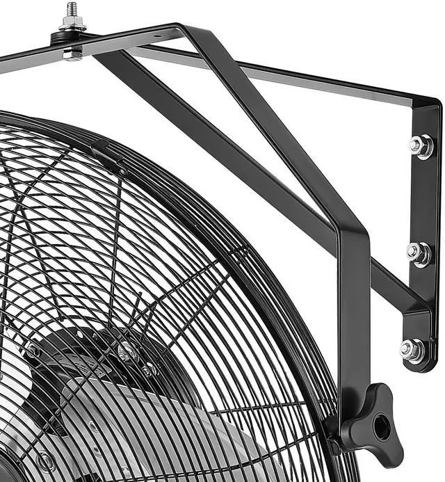 Alt view image 6 of 7 - VEVOR 18 Inch Industrial Wall Mount Fan, High Velocity 4000 CFM Indoor Fan with 3 Speeds, Powerful Motor Garage Wall Fan with Aluminum Blades for Workshop, Warehouse, Greenhouse, Commercial