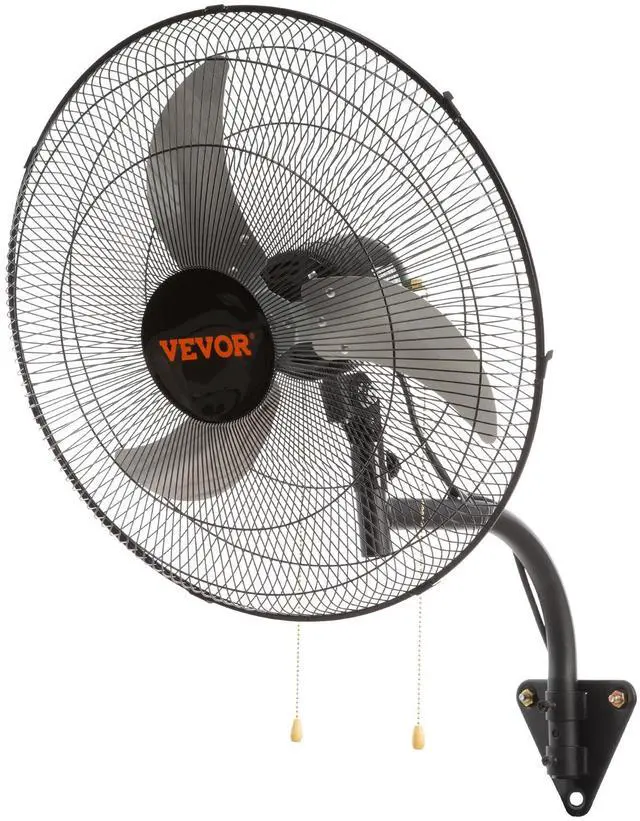 Main image of VEVOR Wall Mount Fan, 20 Inch, 3-speed High Velocity Max. 4650 CFM Oscillating Industrial Wall Fan, Commercial or Residential for Warehouse, Greenhouse, Workshop, Patio, Basement, Black, ETL Listed