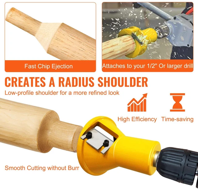 Alt view image 6 of 7 - Tenon Cutter, 1"/25.4mm & 1.5"/38mm & 2"/50.8mm, Premium Aluminum & Steel Log Furniture Cutter, with Dual Straight Blades & Button Screws Home Master Kit, Commercial Starters Tool for Home D