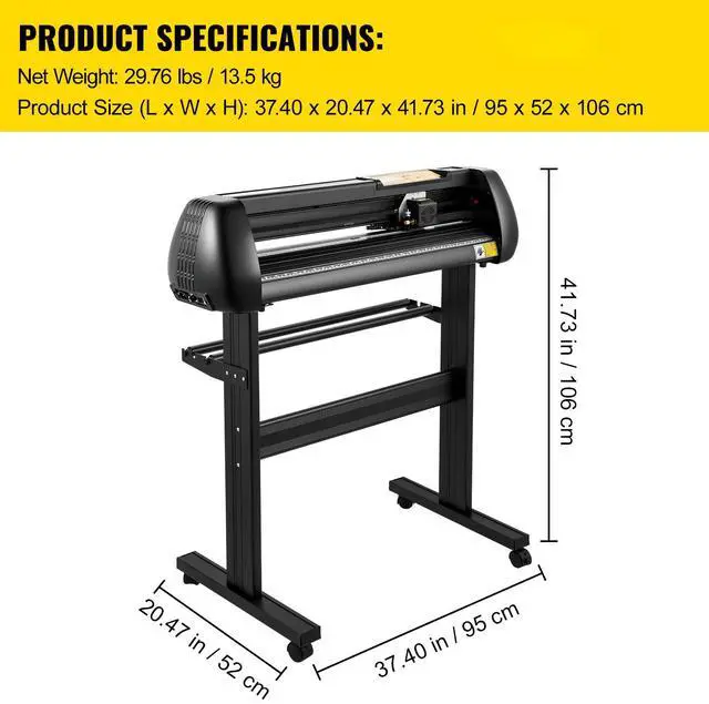 Alt view image 7 of 7 - Vinyl Cutter Machine, Upgraded 28 Inch Paper Feed Cutting Plotter Bundle, Adjustable Force & Speed Vinyl Printer with Powerful Stepper Motors, Signmaster Software Compatible with Windows System