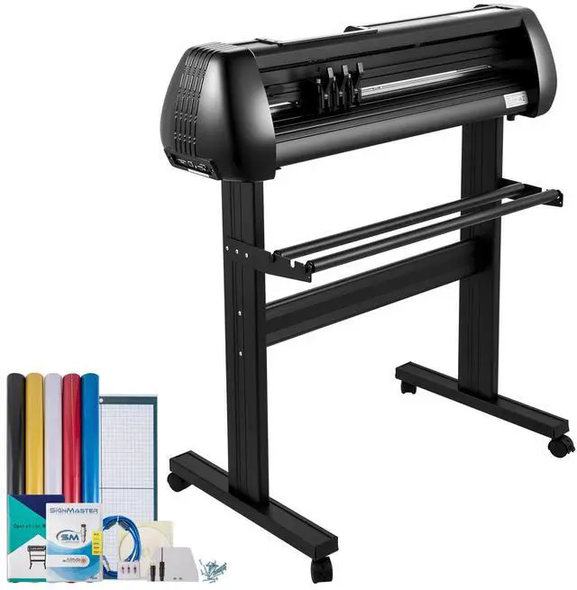 Main image of Vinyl Cutter Machine, Upgraded 28 Inch Paper Feed Cutting Plotter Bundle, Adjustable Force & Speed Vinyl Printer with Powerful Stepper Motors, Signmaster Software Compatible with Windows System