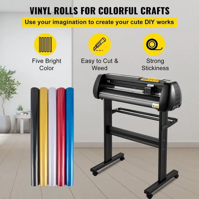 Alt view image 6 of 7 - Vinyl Cutter Machine, Upgraded 28 Inch Paper Feed Cutting Plotter Bundle, Adjustable Force & Speed Vinyl Printer with Powerful Stepper Motors, Signmaster Software Compatible with Windows System