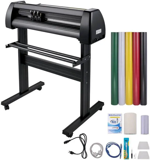 Main image of Vinyl Cutter Machine, 28inch Vinyl Plotter, LCD Display Plotter Cutter, Adjustable Double-Spring Pinch Rollers Sign Cutting Plotter, Plotter with Signmaster Software for Design and Cut