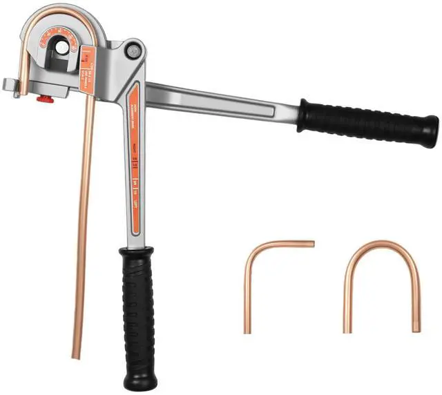Main image of Pipe Tube Bender, 1/4", 3/8", 1/2" OD, 3 in 1 Manual Level Tube Bender, 180° Copper Aluminum Pipes Bending Tool for Automotive Repair, HVAC Air Conditioning
