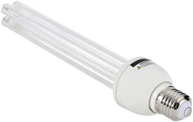 Main image of UV Light Bulb, 2 Pack, 25W Replacement Ultraviolet UVC Lamp with Ozone, 253.7 nm + 185 nm Wavelength UVO Light Bulb, E27 Universal, for 400 sqft Living Room, Classroom, Office, Restaurant
