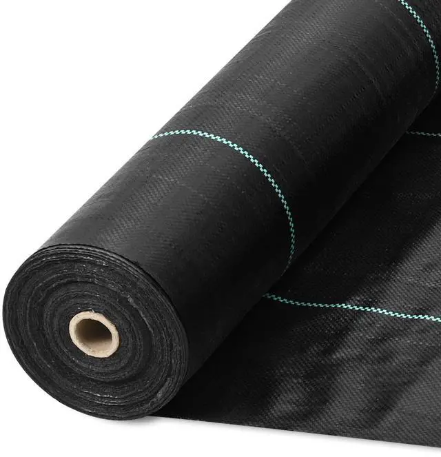 Main image of Weed Barrier Landscape Fabric, 3.28*164FT Heavy Duty Garden Weed Fabric, Woven PP Weed Control Fabric, Driveway Fabric, Geotextile Fabric for Landscaping, Ground Cover, Weed Blocker Weed Mat, Black