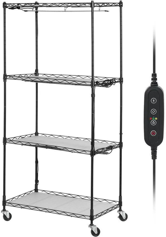 Main image of Plant Stand with Grow Light, 4-Tier Plant Shelf with 45W Full Spectrum Grow Light, 3 Mode Plant Light with Timer and Wheel for Seed Starting, Metal Grow Light Shelf for Indoor Plants