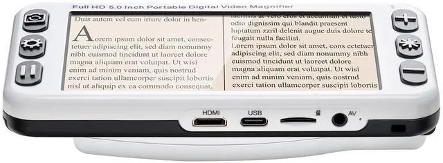 Main image of Portable Digital Magnifier, 5-inch HD Electronic Video Magnifier for Low Version, 2X - 48X Electronic Reading Aid with 13MP Near & Far Dual Lens, 26 Color Mode, AV/HDMI Output & Foldable Handle