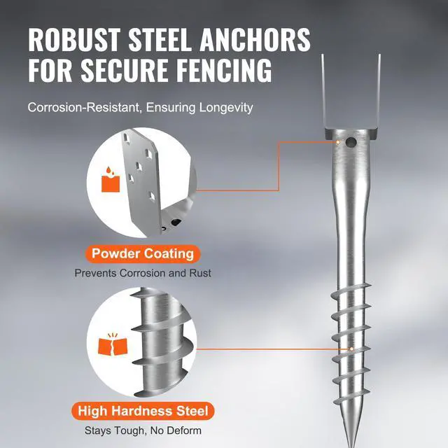 Alt view image 3 of 7 - No Dig Ground Anchor, 1 Pack 3.94 x 2.76 x 27.56 in DIY Screw in Post Stake, Includes 6 Lag Bolts & a Rebar, U-Shape Heavy Duty Steel Post Holder, Great for Mailbox Posts and Fence Posts
